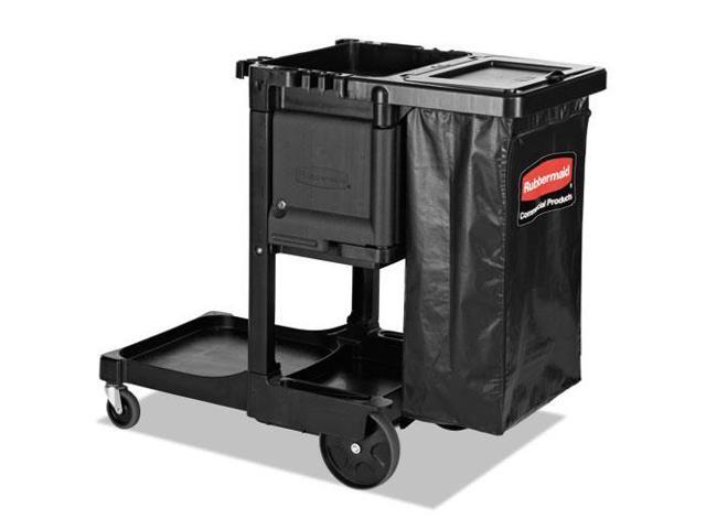 Rubbermaid Executive Cleaning Cart 21-3/4'x46'x38' Black 1861430