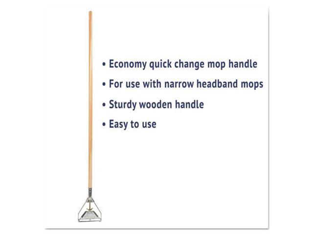 Boardwalk Quick Change Metal Head Mop Handle for No. 20 & Up Heads 54in Wood