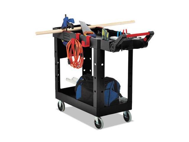 Rubbermaid Commercial Heavy Duty Adaptable Utility Cart, 2 Shelves, 17.8'w x 46