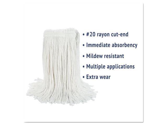 Boardwalk Cut-End Wet Mop Head Rayon No. 20 White 2020REA