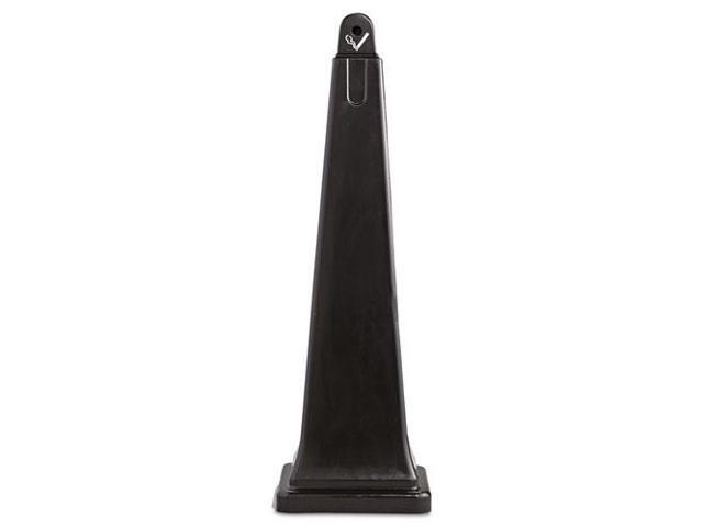 Rubbermaid - FG257088BLA - 1 gal Cigarette Receptacle, 39 1/2 in Height, 12 1/4 in Base Dia., Plastic, Black