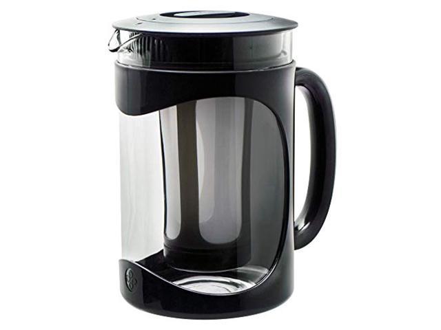 primula burke cold brew iced coffee maker - glass carafe 1.6 qt (51.2 oz), black