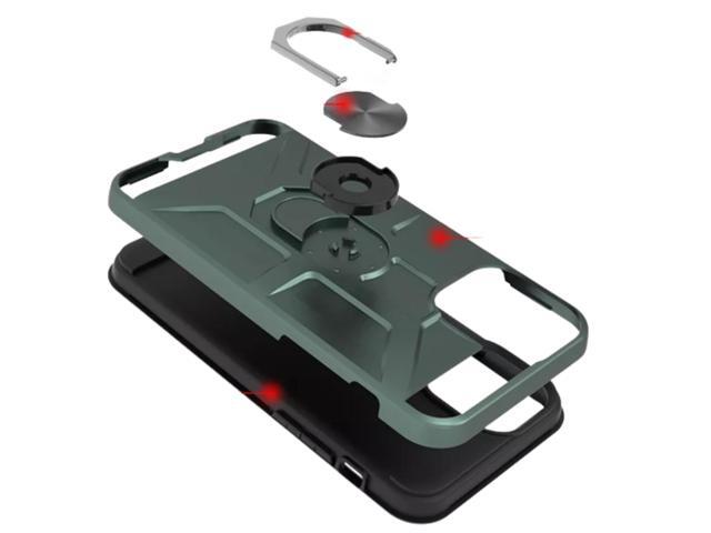 Hard Case Dual Protection for Samsung Galaxy S21+ With magnetic Ring stand -Black