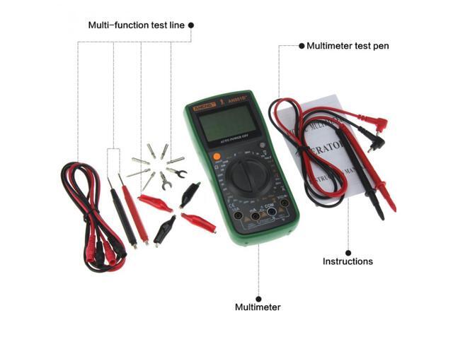 ANENG AN881B Digital Multimeter AC/DC Ammeter Voltmeter Temperature Tester Ohm Current Meter Voltage Tester