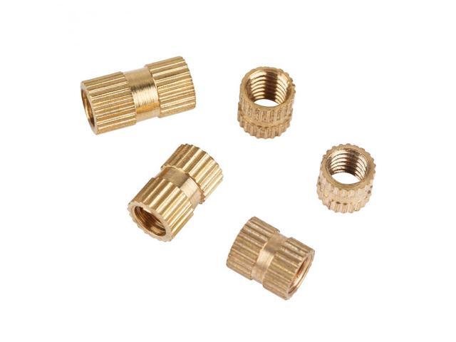 150Pcs M5 Brass Cylinder Knurled Nuts Threaded Insert Nuts Embedded Nuts Assortment Kit Fastener Hardware