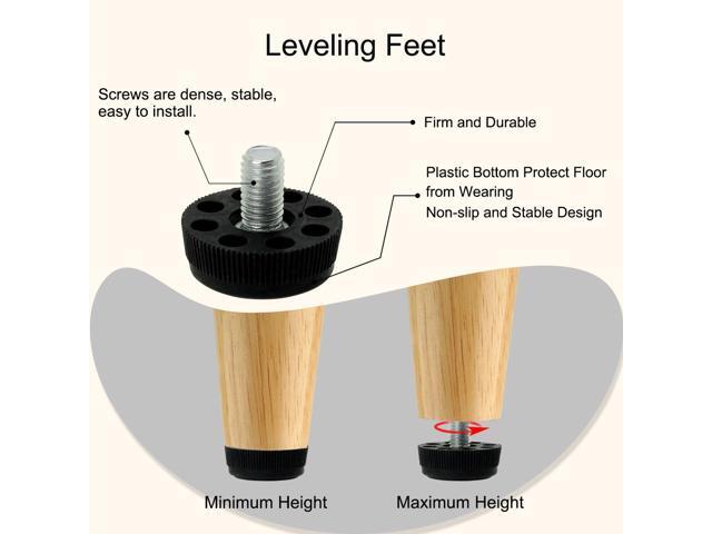 M8 x 13 x 30mm Furniture Leveling Feet Adjuster for Restaurant Table Leg 24pcs