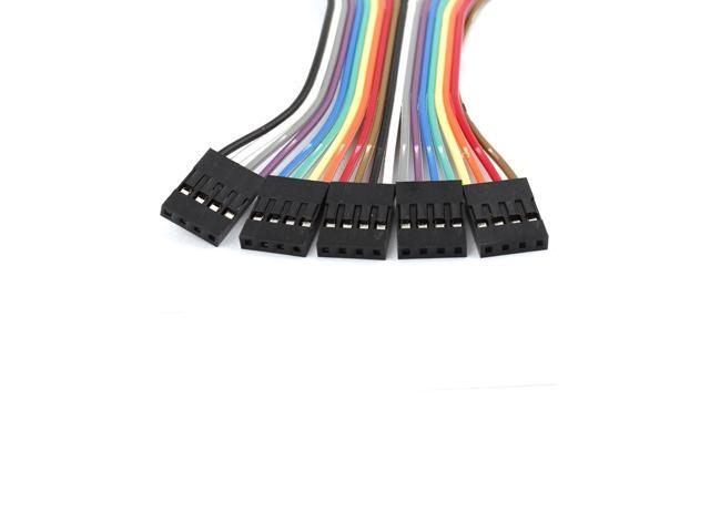 Unique Bargains 5 Pcs 10cm 2.54mm 4 Pin Female to Female Cable Line Connect Jumper Wire Colorful