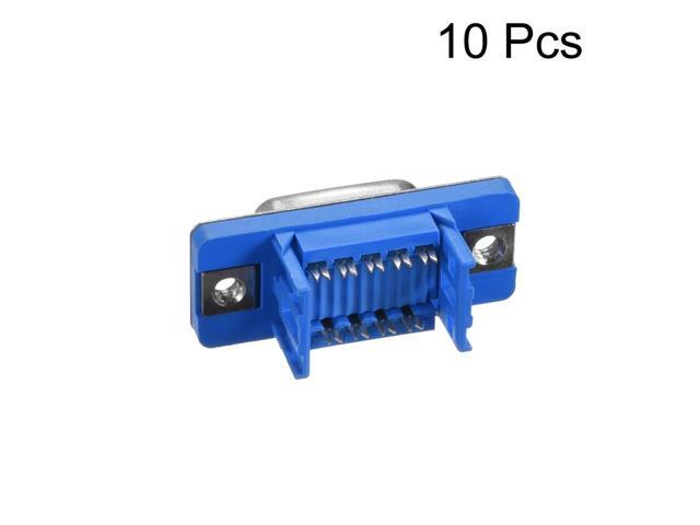IDC D-Sub Ribbon Cable Connector 9-pin 2-row Female Socket IDC Crimp Port Terminal Breakout for Flat Ribbon Cable Pack of 10