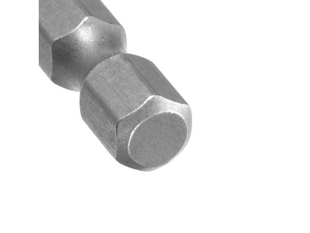 5Pcs 1/4' Hex Shank 100mm Length Magnetic SL3 Slot Head Screwdriver Bits S2 Alloy Steel