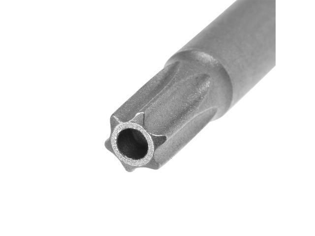 5Pcs 1/4' Hex Shank 100mm Length Magnetic Torx Security Head T27 Screwdriver Bits S2 Alloy Steel