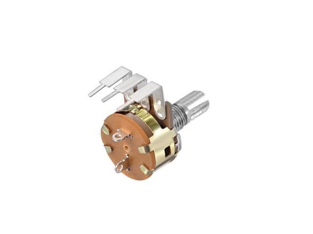 WH148 Potentiometer with Switch 50K Ohm Variable Resistors Single Turn Rotary Carbon Film Taper 5pcs