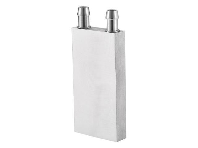 Aluminum Water Cooling Block 40x80mm Polished Heatsink with Nozzle for PC Computer CPU Graphics Radiator