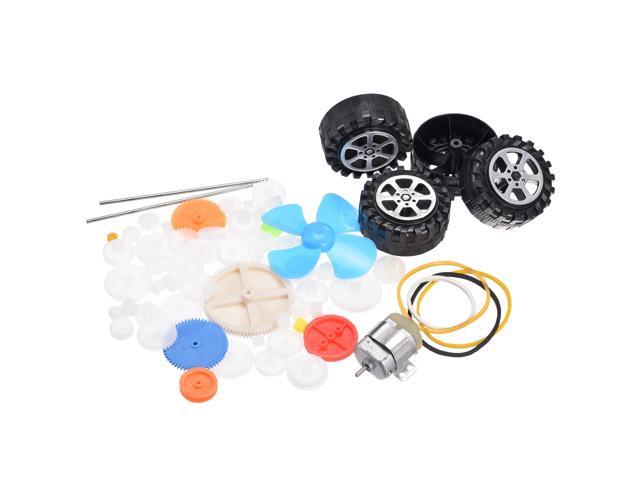 66Pcs Plastic Gear Package Kit DIY Gear Assortment Accessories Set for Motor Robot Various Gear Axle Belt Bushings