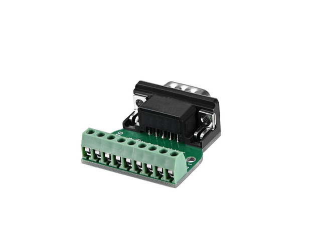 D-sub DB9 Breakout Board Connector 9 Pin 2 Row Male RS232 Serial Port Solderless Terminal Block Adapter