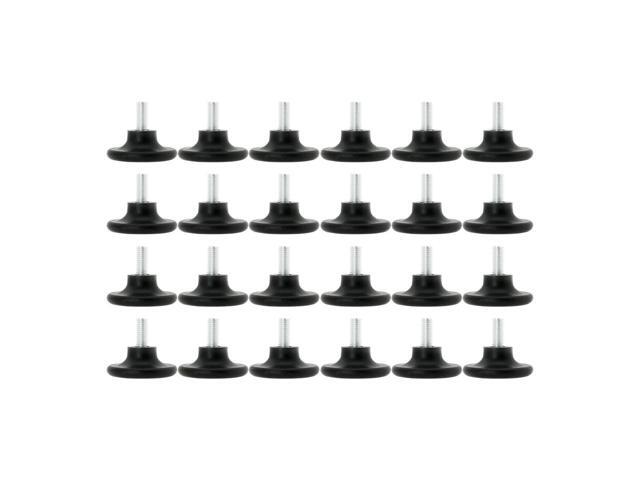 M8 x 17 x 45mm Furniture Glide Leveling Feet Floor Protector Desk Sofa Leg 24pcs