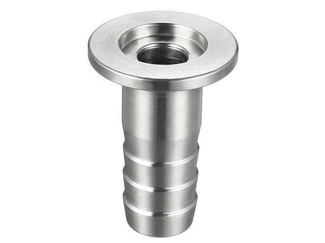 304 Stainless Steel KF16 Flange to 16mm Rubber Hose Barb Adapter for Vacuum Degassing Chambers Ovens