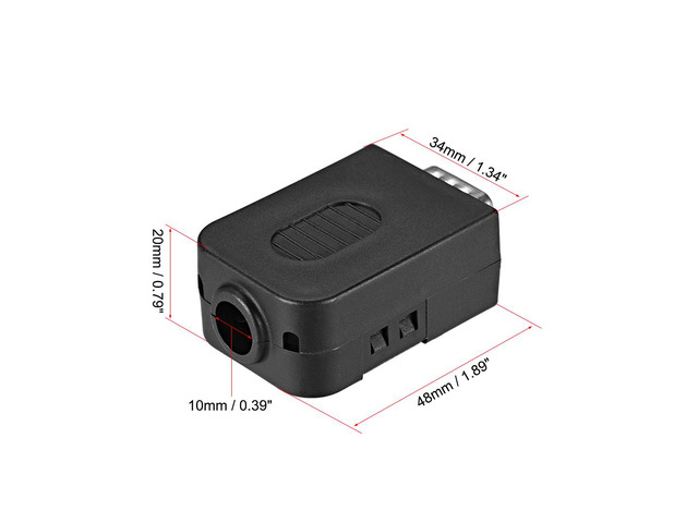 D-sub DB15 Breakout Board Connector with Case 15 Pin 3 Row Male Port Solderless Terminal Block Adapter with Thumb Screws
