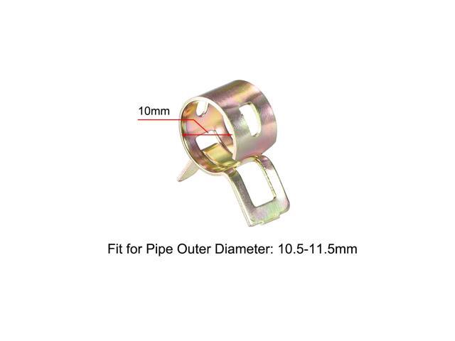 Hose Clamp, 10mm Spring Band Type Clips for Fuel Line Replacement, 10pcs