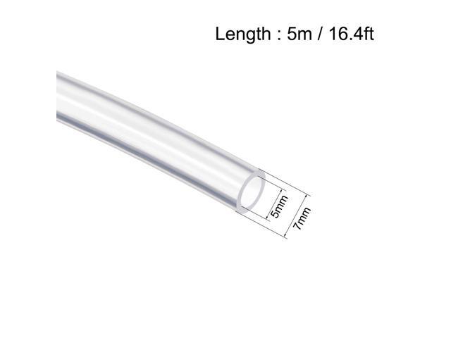 Silicone Tubing 5mm ID X 7mm OD 16.4ft 5m Flexible Silicon Rubber Tube Air Hose Pipe for Pump Transfer Clear