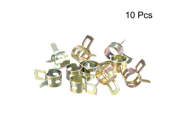 Hose Clamp, 10mm Spring Band Type Clips for Fuel Line Replacement, 10pcs