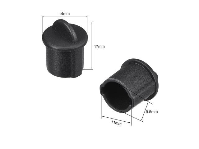 Silicone BNC Anti-Dust Stopper Cap Cover for Female Jack Black 20pcs