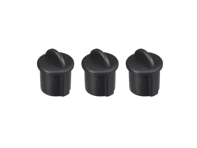 Silicone BNC Anti-Dust Stopper Cap Cover for Female Jack Black 20pcs