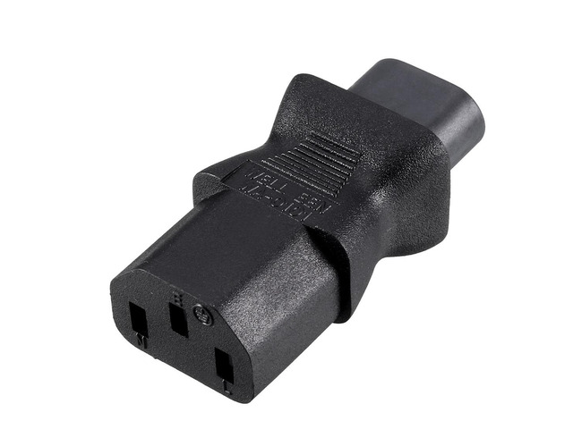 AC125V 10A/AC250V 2.5A IEC320 Male C8 to Female C13 Power Socket Adapter for Cord Connecting