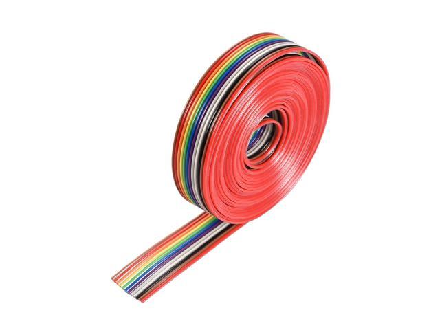 IDC Rainbow Wire Flat Ribbon Cable 12P 1.27mm Pitch 3meter/9.8ft Length