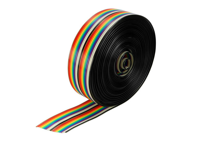 Flat Ribbon Cable 20P Rainbow IDC Wire 1.27mm Pitch 5 Meters Long