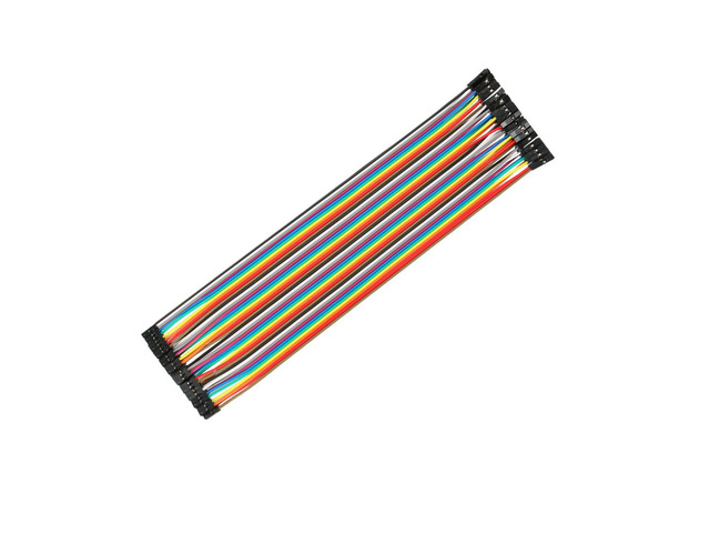 Female to Female 2P to 1P Breadboard Jumper Wire 2mm to 2.54mm Pitch Ribbon Cable 20.5cm Long