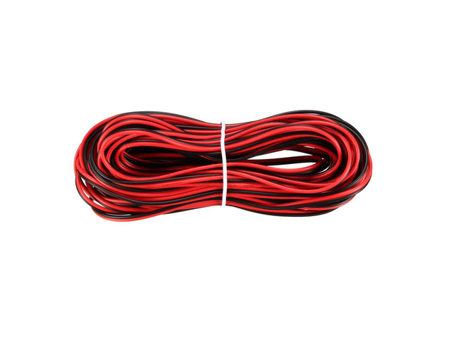 Red Black Wire 2pin Extension Cable Cord 28 AWG Parallel Wire Tin Plated Copper 15M Length for LED Strip Light