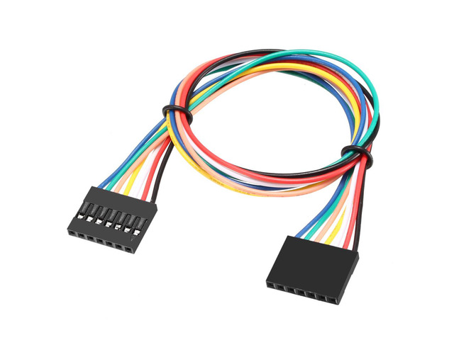 Female to Female 7P Jumper Wire 2.54mm Pitch Ribbon Cable Breadboard DIY 31cm Long
