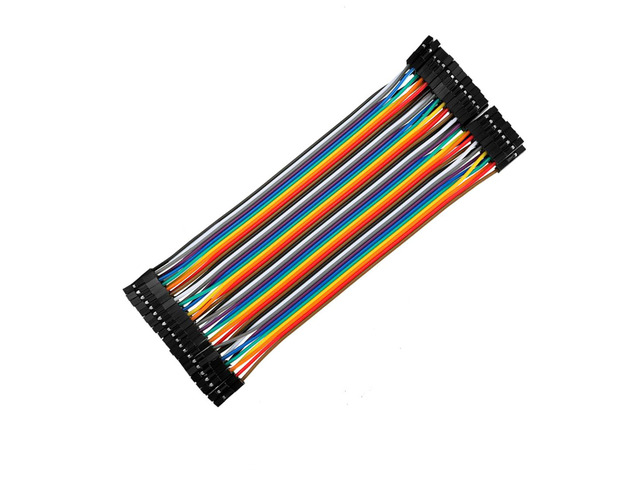 Female to Female 40Pin Breadboard Jumper Wire 2.54mm Pitch Ribbon Cable 16cm Long