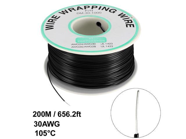 Wrapping Wire Tin Plated Copper Wire P/N 30 AWG 200M Length Black
