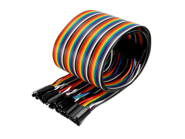 Female to Female 40P Breadboard Jumper Wire 2.54mm Pitch Ribbon Cable 51cm Long