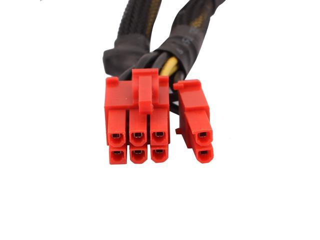 PCI Express PCIE 8 Pin to Dual 6+2 Pin Video Card Adapter Power Supply Cable