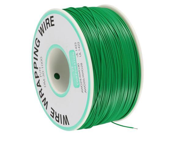 OK Wire Tin Plated Copper Cord Wire Wrapping P/N 30 AWG 820ft Length Green