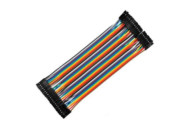 Female to Female 40Pin Breadboard Jumper Wire 2.54mm Pitch Ribbon Cable 21cm Long