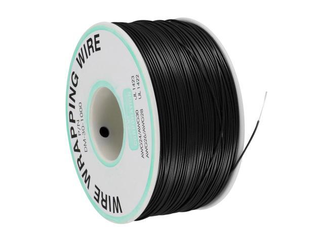 OK Wire Tin Plated Copper Cord Wire Wrapping P/N 30 AWG 820ft Length Black