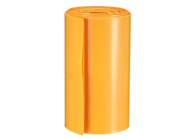 Heat Shrink Tubing 103mm Flat Width Heat Shrink Wrap Tube for 18650 5 Meter Length Yellow