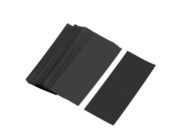 Heat Shrink Tubing 29.5mm Flat Width Pre Cut Heat Shrink Wrap Tube for 18650 72mm Length Black 20pcs