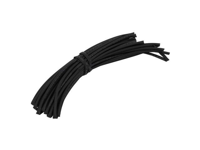 Polyolefin Heat Shrinkable Tube Wire Cable Sleeve 10 Meters Length 3.5mm Inner Dia Black