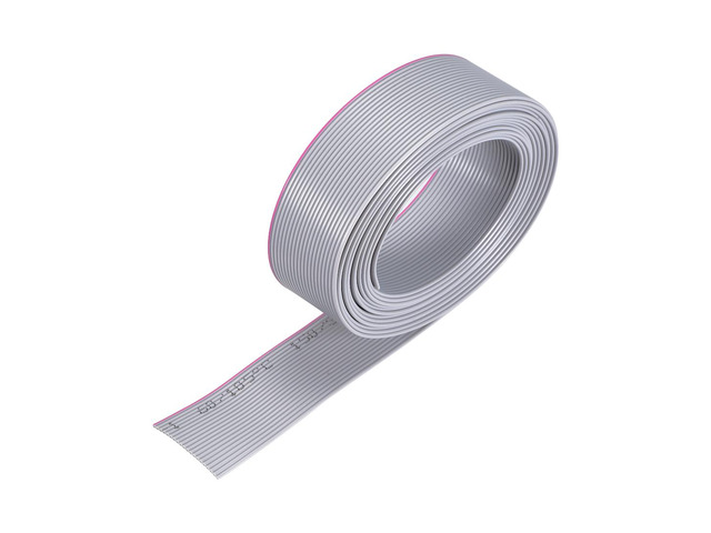 Flat Ribbon Cable Wire 2m/6.6ft Length 1.0mm Pitch 20 Pins Gray for AWM 2651 Connecting