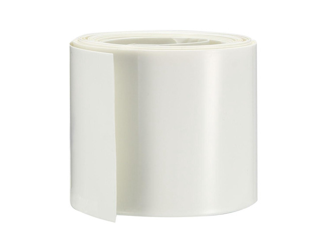 Heat Shrink Tubing 65mm Flat Width Heat Shrink Wrap Tube for AA Power Supplies 5 Meters Length, White