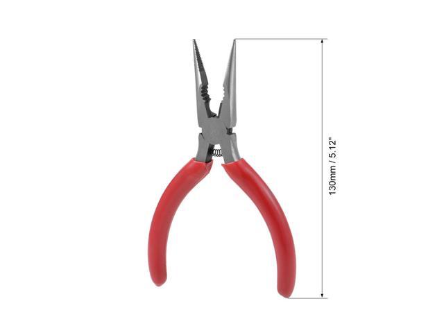 Needle Nose Pliers 5-Inch, Forged from Chrome-Vanadium Steel, Nickel Plating