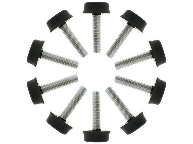 M6 x 24 x 18mm Furniture Glide Leveling Feet Floor Protector for Table Leg 10pcs