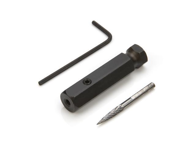 STEELMAN 18240A 1/8-Inch Carbide Double Cut Burr for Tire Repair Dressing with Adapter