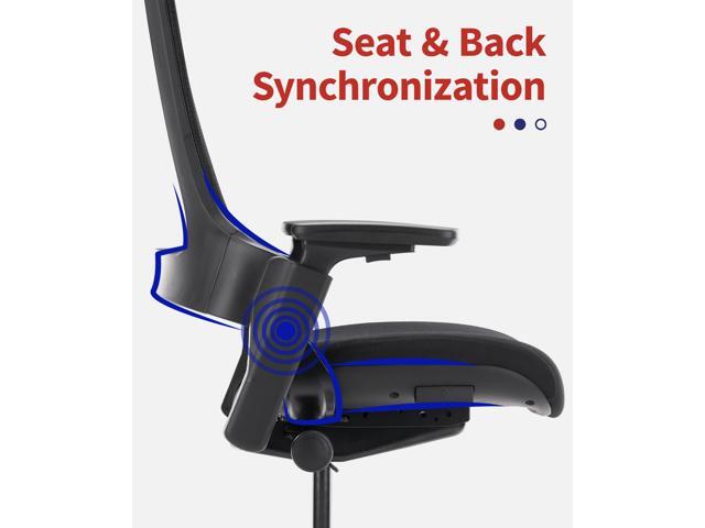 CLATINA 247 Series High Back Ergonomic Office Desk Chairs and Mesh Executive Chairs with Back Support, Black