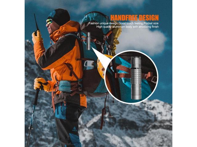 NICRON Rechargeable Flashlight High Brightness 1200lumen tactical LED Flashlight Handfree Waterproof LED Torch for Household outdoor hunting N8