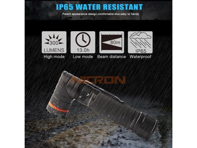 NICRON Rechargeable Flashlight 1000lm B75 Torchlight 90 Degree Twist 395nm UV/ White 2-Color Flashlight UV Torch Light B75